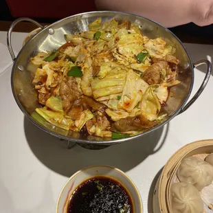 Pork belly with cabbage