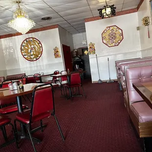 Interior with dirty cleaning products