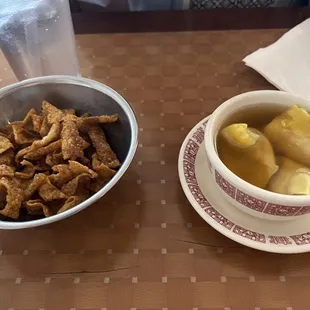 Fried wonton skins