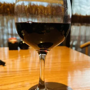 Cabernet by the glass is ample