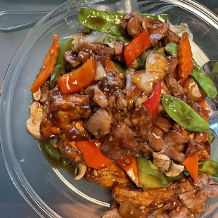 Sliced Pork with Crispy Fried Tofu