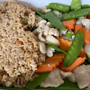 Chicken and Snow Peas lunch