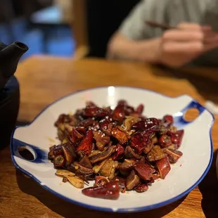 Pork intestine, tripe, and ear