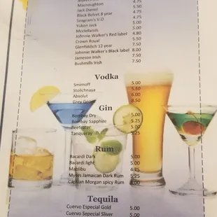 Bar Menu