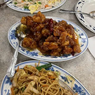 Chicken chow mein, Orange Chicken Special, chicken fried rice