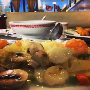 Shrimp in lobster sauce!