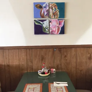 Fun wall art - all done by a local artist!