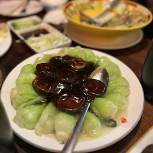 bok choy + mushrooms