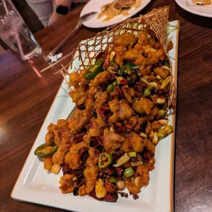 36. Three Flavor Pepper Chicken