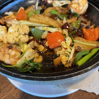 Lotus And Cauliflower Dry Hot Pot
