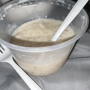 Huge portion for the tapioca pudding!