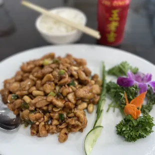 Kungpao Chicken and herbal tea