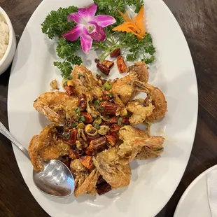 Spicy crunchy shrimp