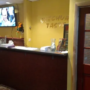 the inside of a restaurant