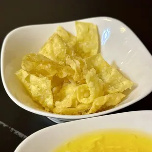 When a restaurant has fried wonton chips, the soup is gonna be a hit