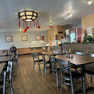 the dining area