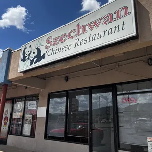 the front of the restaurant