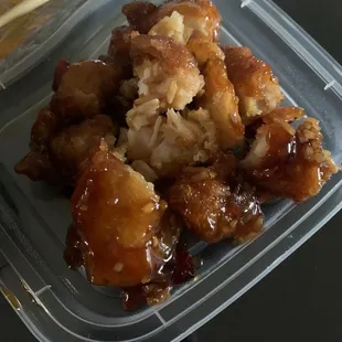 Ordered shrimp, got 80% chicken hiding under shrimp.  Very sneaky.