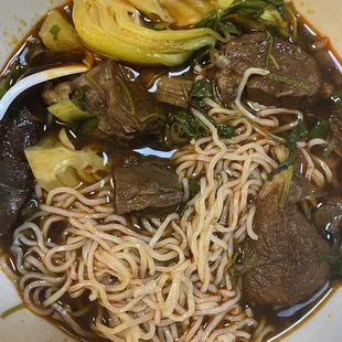Hot Braised Stew Beef Noodle Soup