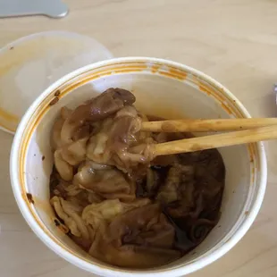 Spicy 12 Piece Wonton in Hot Chili Oil