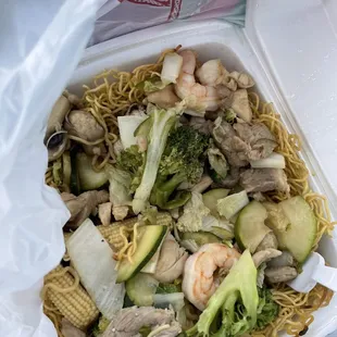 $15 Combination Pan Fried Chow Mien. DISAPPOINTING