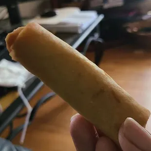 Spring roll sized egg rolls now. They do taste better but aren't worth the price increase. (Almost $3)