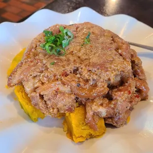 Steamed Pork with Pumpkin