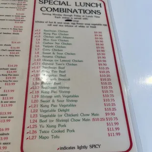 Good prices for lunch