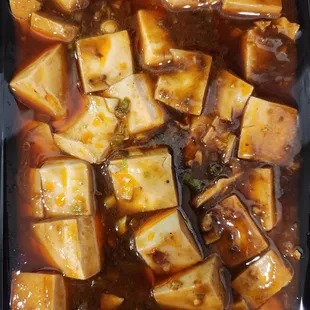 Mapo tofu (we requested vegetarian; no ground meat)