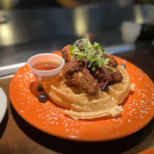 Sunday brunch chicken and waffles