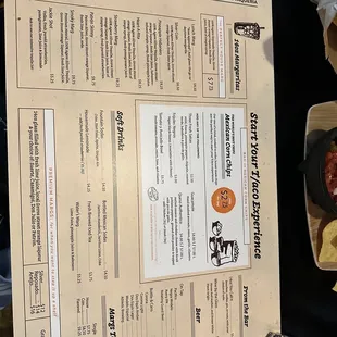 the menu