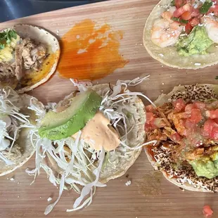 Street Taco variety served family style - amazing and delicious!