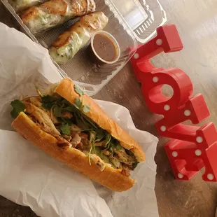 The best sandwiches &amp; spring rolls I have ever had . They have other delicious food. Service is top notch. Make sure to try it ASAP!!!