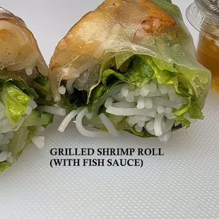 Grilled Shrimp Roll with Fish Sauce