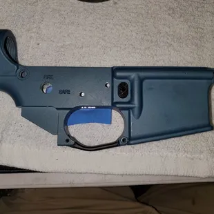 Blue titanium cerakote lower.