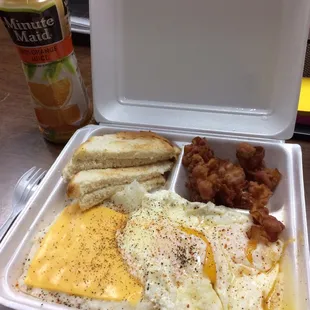 Breakfast plate under $5.