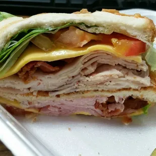 Club sandwich. I can only eat 1/2!