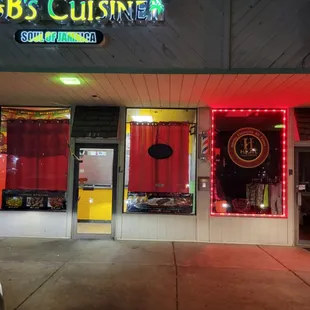 the front of the restaurant