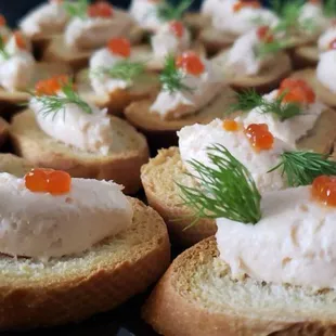 Smoked salmon mousse with Alaskan caviar