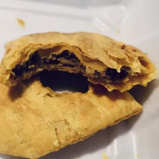 the inside of a pastry