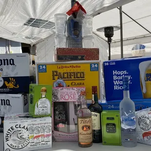 a variety of alcohols