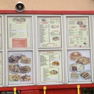 Drive-thru menu