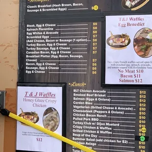 menu and price list