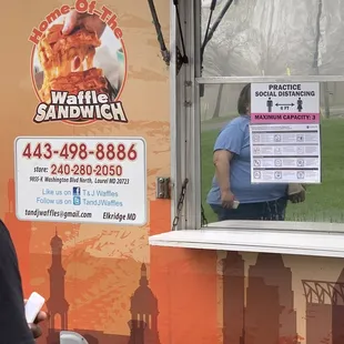 Menu and phone number