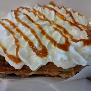 Pumpkin butter and whipped cream