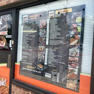 the menu on the window