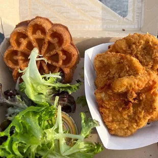 Original chicken and waffle (My son requested the other waffle before I could take a picture)