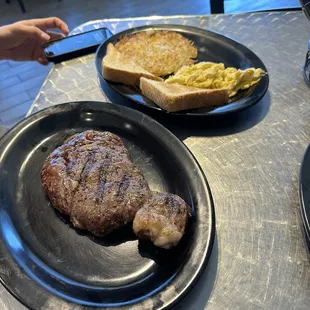 Steak and eggs