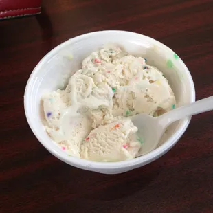 Birthday cake homemade ice cream...so delicious!