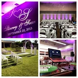 Uplighting, DJ, Monogram and sounds for ceremony at Okinawan Center